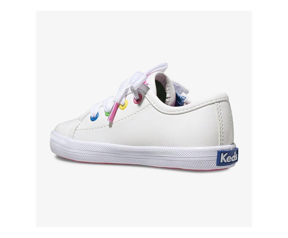 Keds Kids Sneakers White - Kickstart Multi-color Eyelets Jr. - 784QJOECX